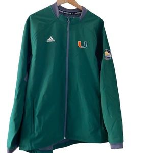 Adidas University of Miami Sun Bowl Jacket. New never been worn. XL